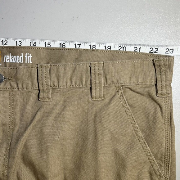 Carhartt Cargo Relaxed Fit Khaki Tan Work Shorts Mens Size 46 Cotton Spandex - Picture 8 of 10